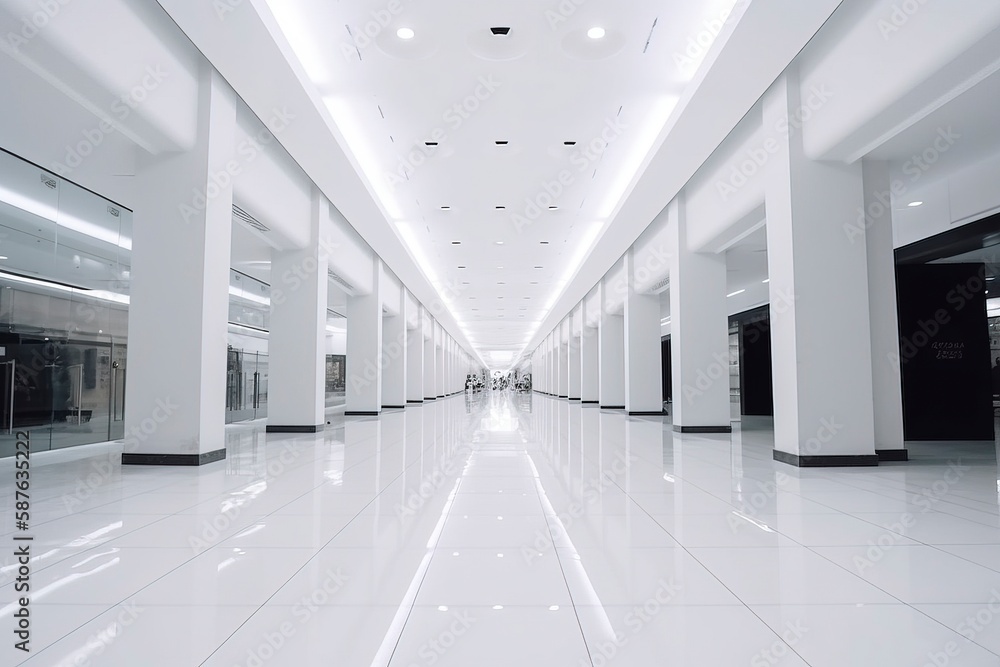 Obraz premium Shopping Center Interior Space.AI technology generated image