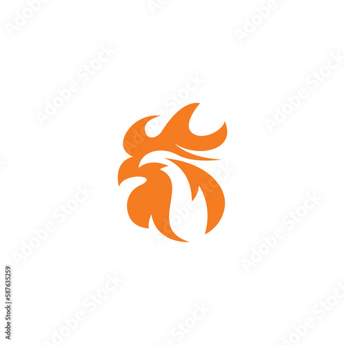 Rooster head logo vector icon symbol illustration design.Rooster chicken cock. Abstract vector illustration