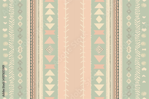 Simple boho patterns pastel background. Abstract minimal seamless pattern geometric graphic line. Design for texture textile print art background wallpaper tile backdrop vector illustration.