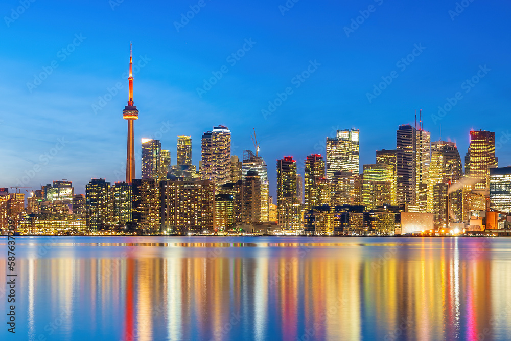 Obraz premium Downtown Toronto city skyline, cityscape of Canada