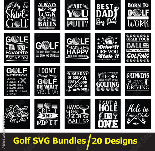 Golf SVG Bundles Design 