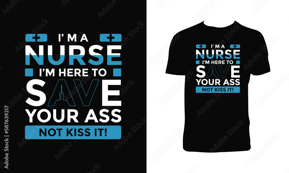 Nurse Calligraphy T Shirt Design. Nurse Calligraphy T Shirt Design.