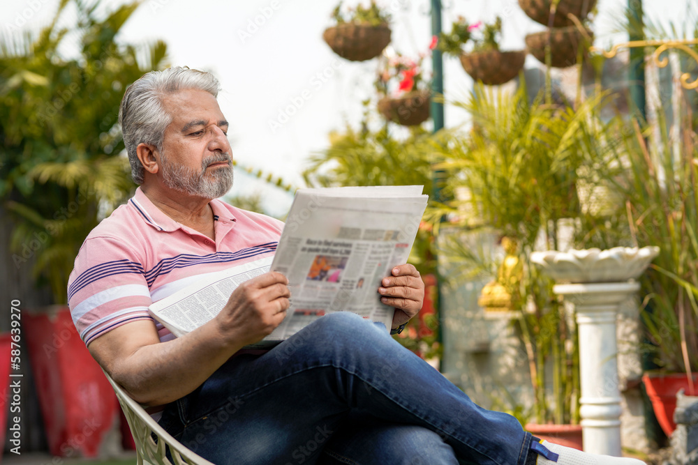 Old man reading news paper. lifestyle concept. Old man reading news paper. lifestyle concept.