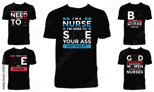 Nurse Calligraphy T Shirt Design Bundle 