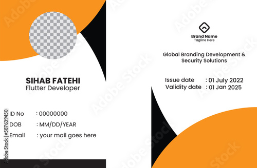 Id card design, visiting card design, id card template design