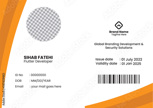 Id card design, visiting card design, id card template design