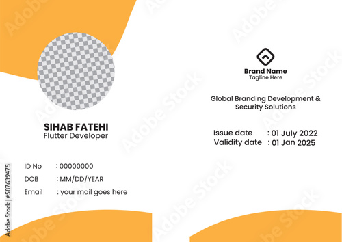 Id card design, visiting card design, id card template design