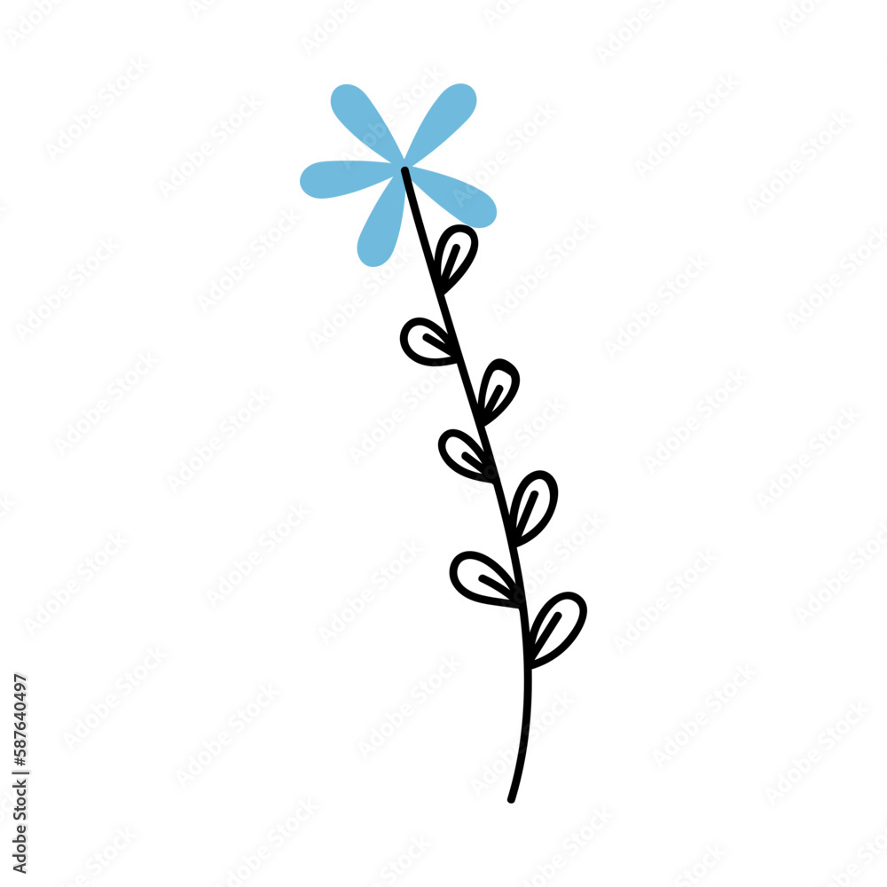 Hand drawn floral doodle Hand drawn floral doodle