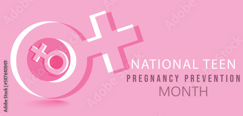 National teen pregnancy prevention month. template background, banner, card, poster. vector illustration