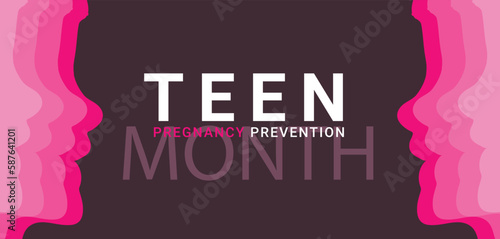 National teen pregnancy prevention month. template background, banner, card, poster. vector illustration