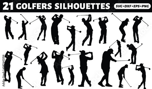 Golfers Silhouettes Bundle
