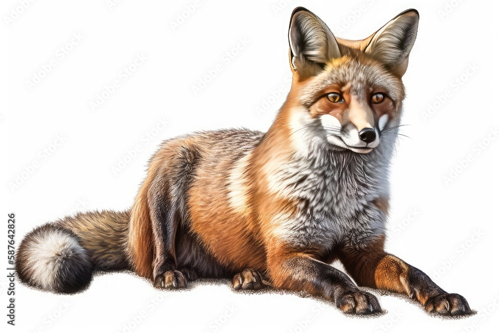 Fototapeta premium red fox vulpes 4 years old