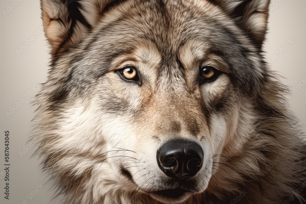 Fototapeta premium gray wolf portrait