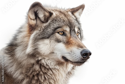 wolf isolated on white © Man888