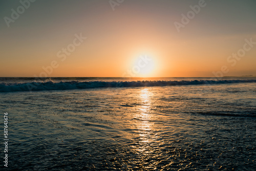 Perfect sunset spot at Seminyak Beach  Bali  Indonesia