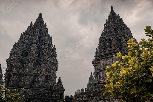 Old hindu temple compound known as Prambanan or Rara Jonggrang, Java, Indonesia