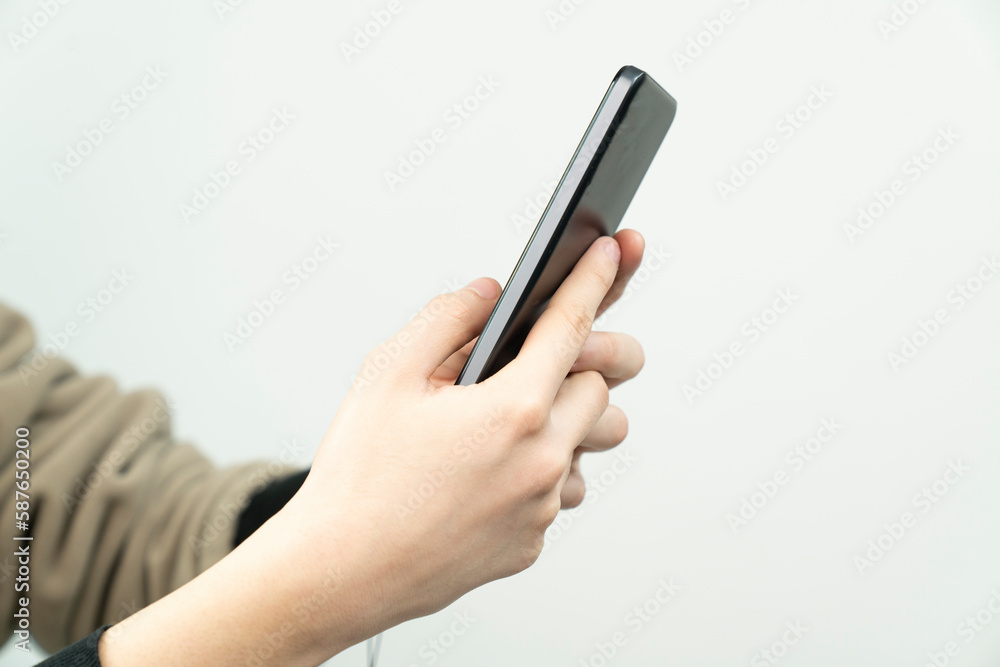 Smartphone mockup. New frameless smartphone mockup. Isolated on white background. Smartphone mockup. New frameless smartphone mockup. Isolated on white background.