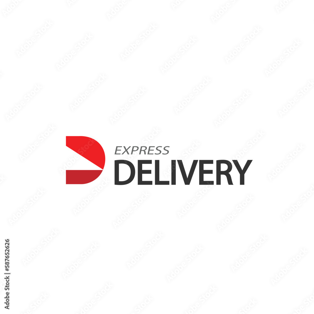 D logo delivery express letter icon symbol D logo delivery express letter icon symbol