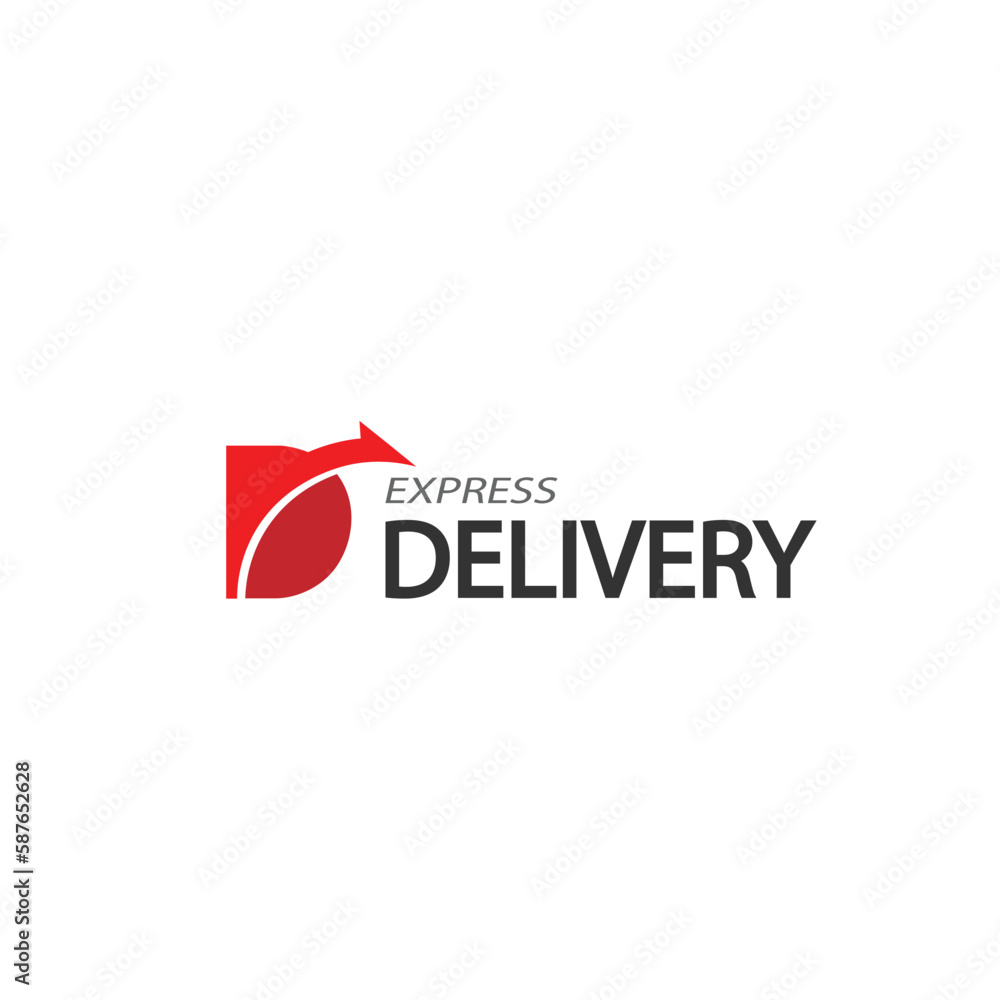 D logo delivery express letter icon symbol D logo delivery express letter icon symbol