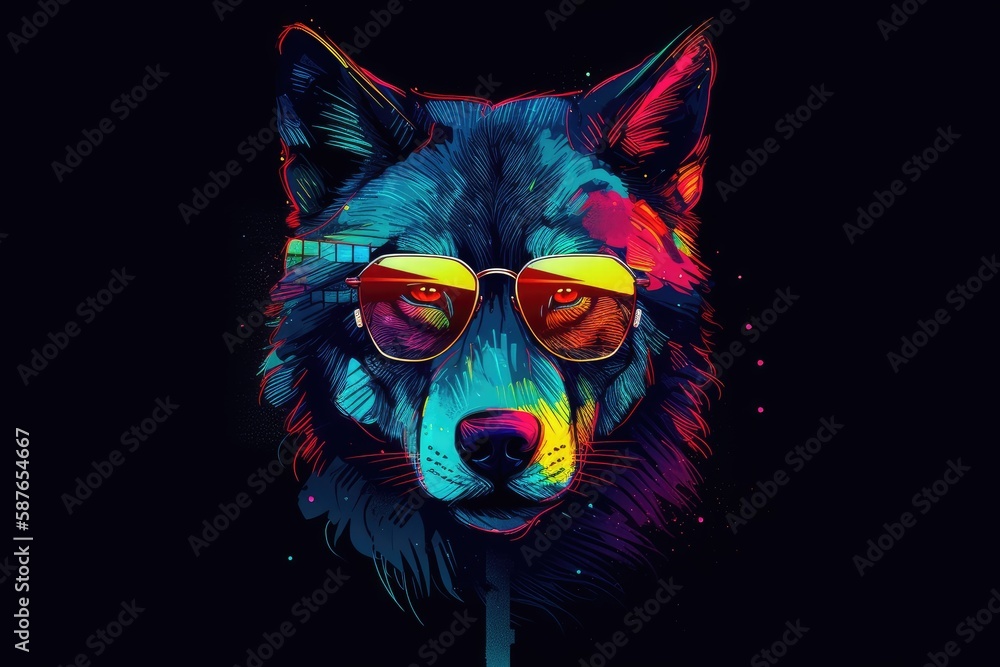 Amazon.com: iPhone 13 Pro Wolf Wearing Sunglasses Wolves Animal Wildlife  Watercolour Case : Cell Phones & Accessories
