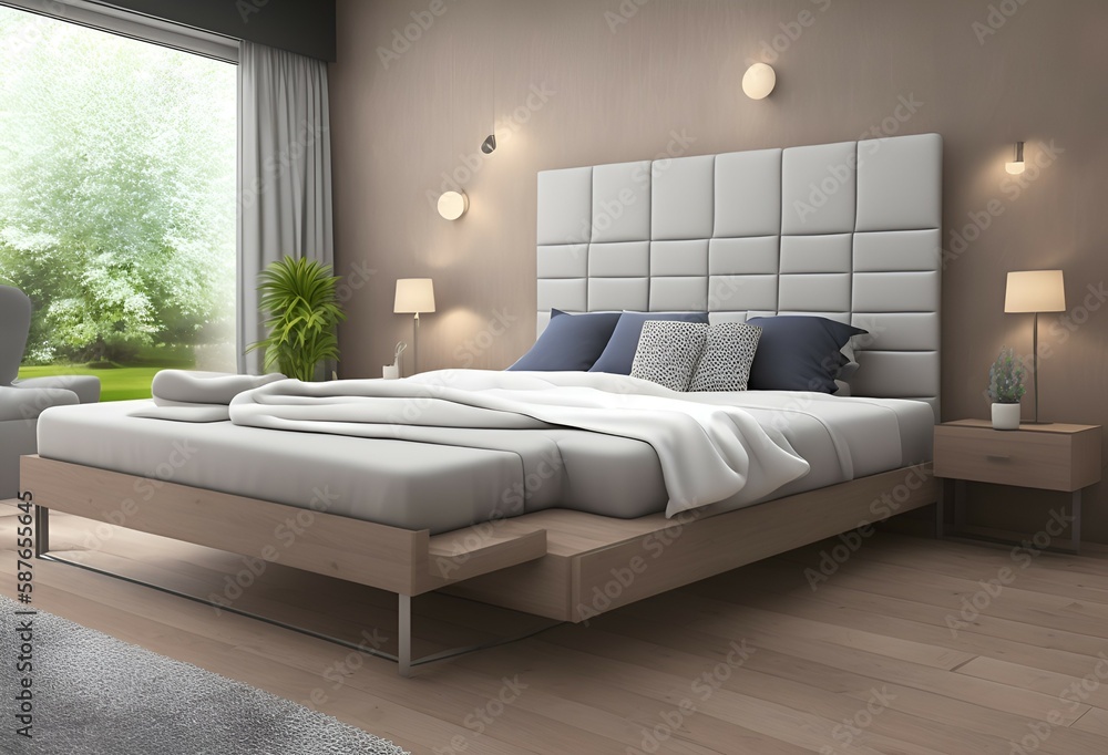 Fototapeta premium room with bed