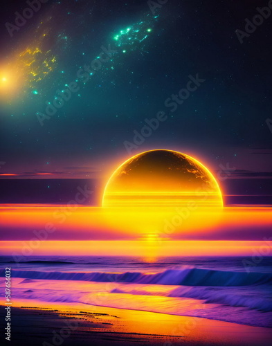 sunrise over the sea © Евгений Высоцкий