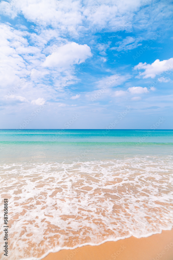 Beach sea in sunny at summer time Beach sea. without tourism Beach sea in sunny at summer time Beach sea. without tourism