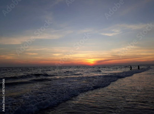 sunset on the beach