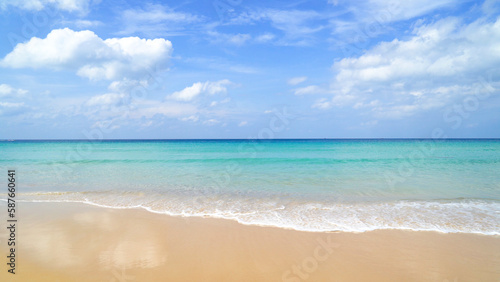 beach with sky and clouds