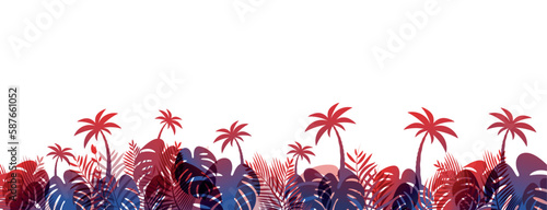 sfondo, piante, vegetazione tropicale lussureggiante,