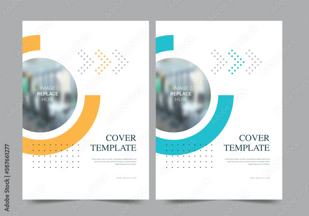 Brochure or template, annual report cover design background Stock Chart Cover Design