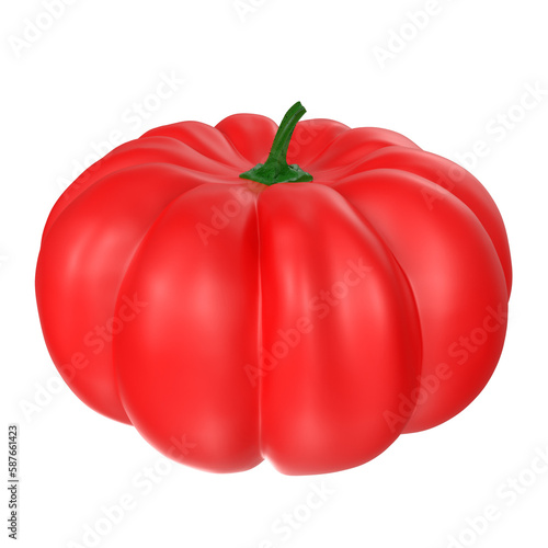 red pepper isolated on transparent