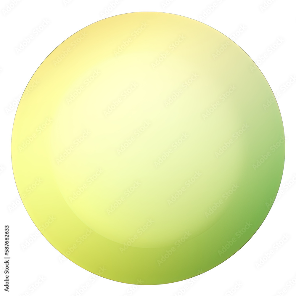 Green and yellow button isolated on white background. Vector illustration.Circle button with green and yellow gradients.Generative Ai