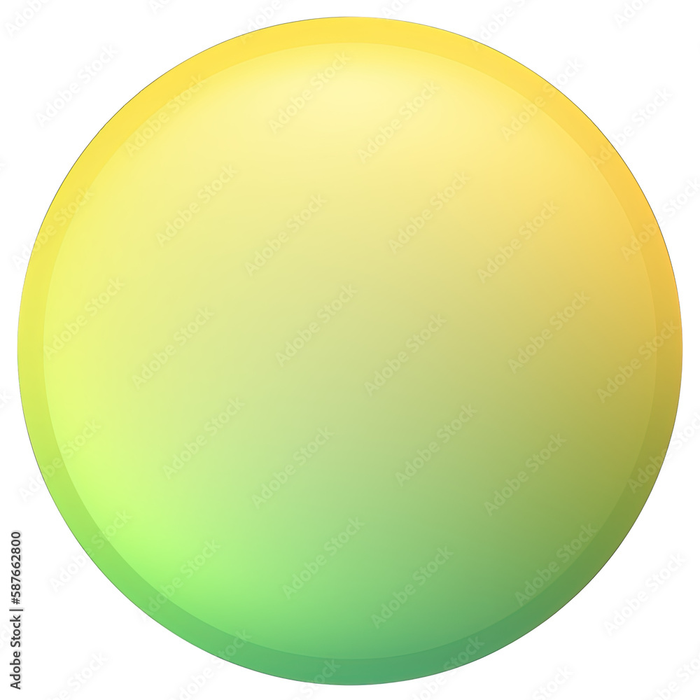 Green and yellow button isolated on white background. Vector illustration.Circle button with green and yellow gradients.Generative Ai Green and yellow button isolated on white background. Vector illustration.Circle button with green and yellow gradients.Generative Ai