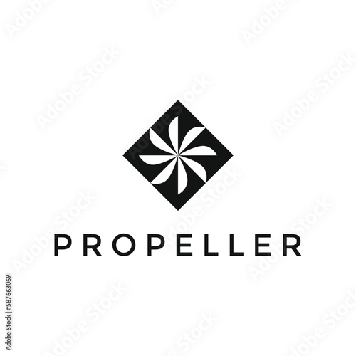 Simple Propeller Logo Design Template