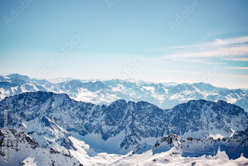 Alps covered with snow