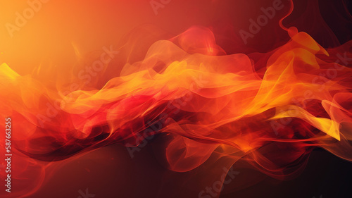 Leinwand Poster Wallpaper fire lames smoke vibrant modern