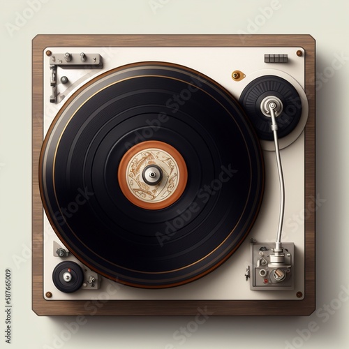 Record player. Generated by AI