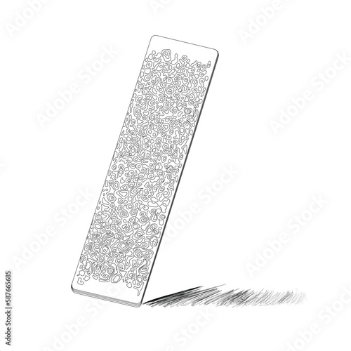 Damascus steel billet with drop-shaped pattern, metal bar