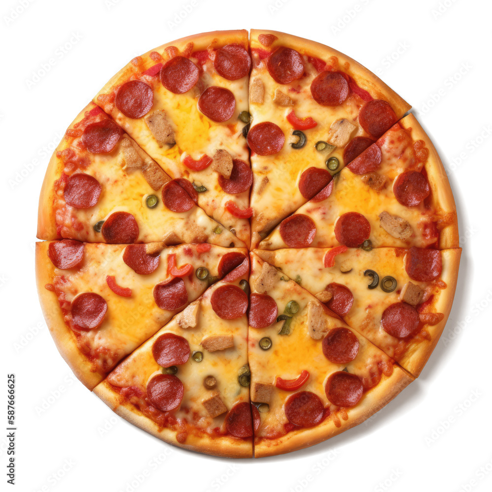Nice Composition Photography of Pizza on a Transparent Background - Generative AI Nice Composition Photography of Pizza on a Transparent Background - Generative AI