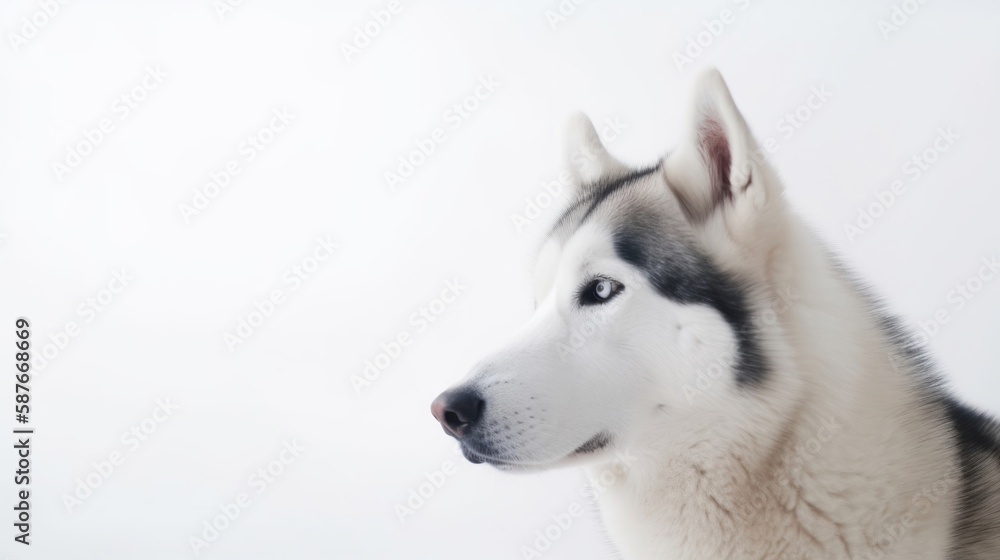 animal on the white Background Husky generative ai animal on the white Background Husky generative ai