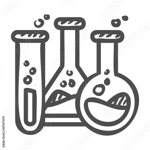 chemistry handdrawn icon