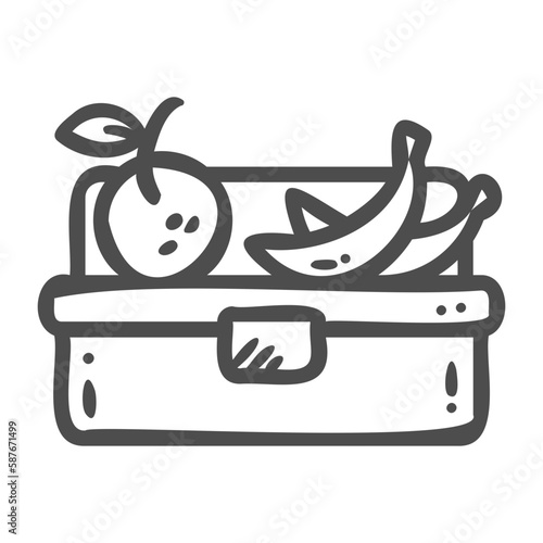 lunchbox handdrawn icon