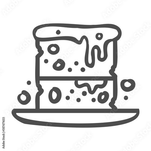 brownie handdrawn icon