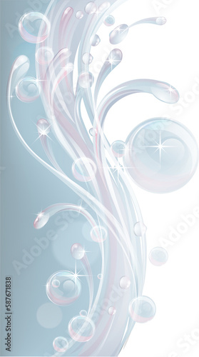 Water Splash Soap Border Fr...