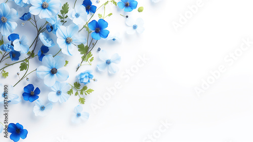 blue flower, white background, masterpiece, high quality © AtoZ Studio