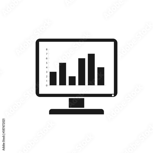 Statistics on the monitor screen icon