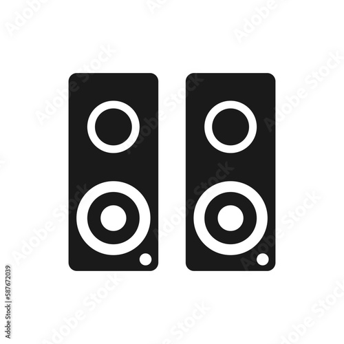 Conventional speaker for music icon