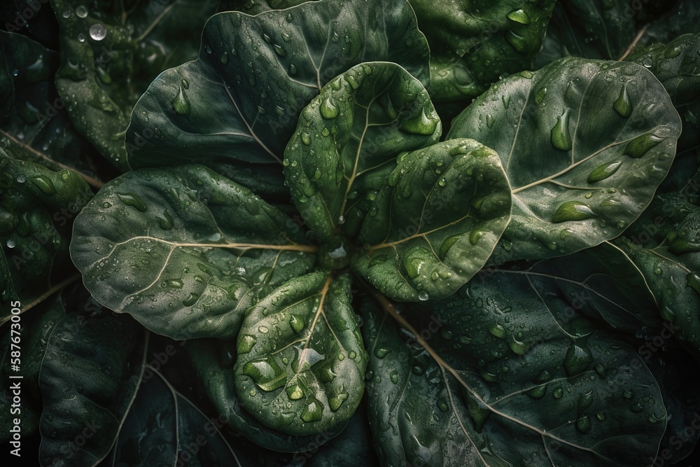 collard green leaves close up background, generative ai collard green leaves close up background, generative ai