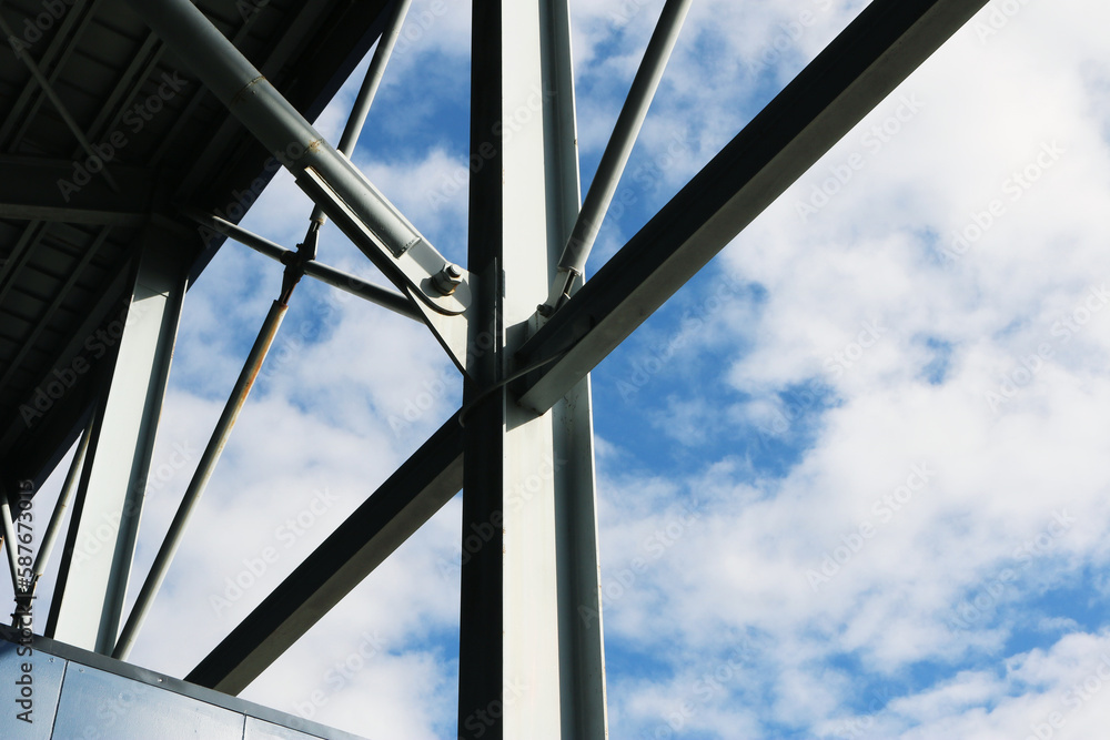 Architectural steel structure with light and shadow. Architectural steel structure with light and shadow.